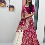 Designer Lehenga Saree Set with Jacquard Blouse (PC)