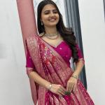 Designer Lehenga Saree Set with Jacquard Blouse (PC)