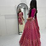 Designer Lehenga Saree Set with Jacquard Blouse (PC)