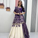 Designer Lehenga Saree Set with Jacquard Blouse (PC)