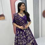 Designer Lehenga Saree Set with Jacquard Blouse (PC)