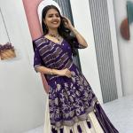 Designer Lehenga Saree Set with Jacquard Blouse (PC)