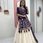 Designer Lehenga Saree Set with Jacquard Blouse (PC)