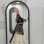 Designer Lehenga Saree Set with Jacquard Blouse (PC)