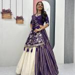 Designer Lehenga Saree Set with Jacquard Blouse (PC)