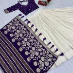 Designer Lehenga Saree Set with Jacquard Blouse (PC)