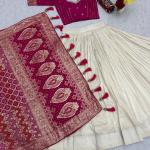 Designer Lehenga Saree Set with Jacquard Blouse (PC)