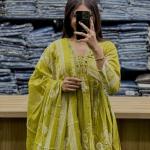 Cotton Printed Kurti Pant Dupatta Set(AD)