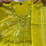 Cotton Printed Kurti Pant Dupatta Set(AD)