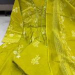 Cotton Printed Kurti Pant Dupatta Set(AD)