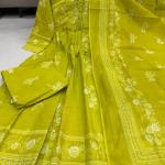 Cotton Printed Kurti Pant Dupatta Set(AD)