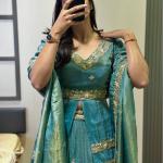 Designer Chinon Silk Embroidered Lehenga Choli Set with Dupatta (PC)