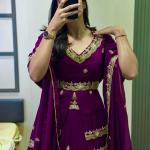 Designer Chinon Silk Embroidered Lehenga Choli Set with Dupatta (PC)