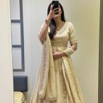 Designer Chinon Silk Embroidered Lehenga Choli Set with Dupatta (PC)