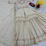 Designer Chinon Silk Embroidered Lehenga Choli Set with Dupatta (PC)