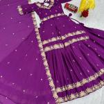 Designer Chinon Silk Embroidered Lehenga Choli Set with Dupatta (PC)