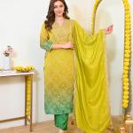 Russian Silk Banarasi Embroidered Suit Set (AD)