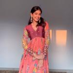 Kalamkari Printed Crepe Gown with Net Dupatta (PC)