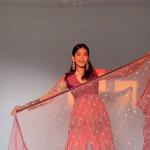 Kalamkari Printed Crepe Gown with Net Dupatta (PC)