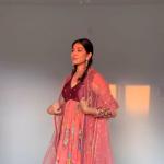 Kalamkari Printed Crepe Gown with Net Dupatta (PC)