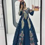 Designer Vichitra Silk Crop Top Lehenga Set with Shrug (PC)