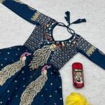 Designer Vichitra Silk Crop Top Lehenga Set with Shrug (PC)