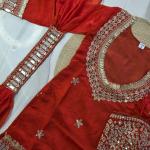 Designer Fendy Silk Bustier Sharara Set with Dupatta ( RR)