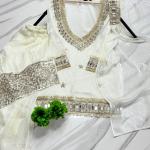 Designer Fendy Silk Bustier Sharara Set with Dupatta ( RR)