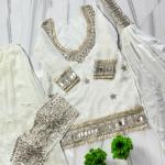 Designer Fendy Silk Bustier Sharara Set with Dupatta ( RR)