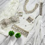 Designer Fendy Silk Bustier Sharara Set with Dupatta ( RR)