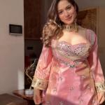Designer Fendy Silk Bustier Sharara Set with Dupatta ( RR)