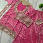 Designer Fendy Silk Bustier Sharara Set with Dupatta ( RR)