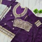 Designer Fendy Silk Bustier Sharara Set with Dupatta ( RR)
