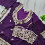 Designer Fendy Silk Bustier Sharara Set with Dupatta ( RR)