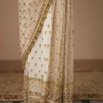 Butterfly Net Embroidered Saree with Blouse (TF)