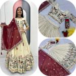 Designer Tissue Silk Embroidered Lehenga Choli Set with Dupatta (PC)