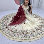 Designer Tissue Silk Embroidered Lehenga Choli Set with Dupatta (PC)