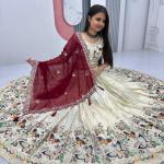 Designer Tissue Silk Embroidered Lehenga Choli Set with Dupatta (PC)