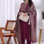 Rayon Slub Printed Kurti Pant Dupatta Set (AN)