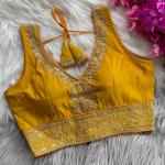 Roman Silk Heavy Embroidered Blouse with Latkan (RC)