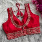 Roman Silk Heavy Embroidered Blouse with Latkan (RC)
