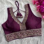 Roman Silk Heavy Embroidered Blouse with Latkan (RC)
