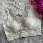 Roman Silk Heavy Embroidered Blouse with Latkan (RC)