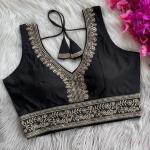 Roman Silk Heavy Embroidered Blouse with Latkan (RC)