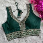 Roman Silk Heavy Embroidered Blouse with Latkan (RC)