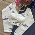 Khadi Cotton Long Sleeve Blouse – Off White (RC)