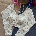 Khadi Cotton Long Sleeve Blouse – Off White (RC)