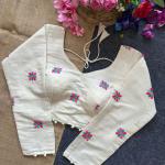 Khadi Cotton Long Sleeve Blouse – Off White (RC)