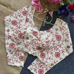 Khadi Cotton Long Sleeve Blouse – Off White (RC)