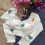 Khadi Cotton Long Sleeve Blouse – Off White (RC)